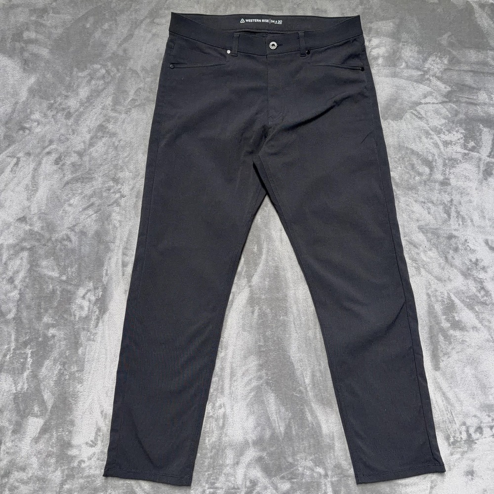 Western Rise Diversion Pants Mens 34x30 Charcoal Travel Performance Technical